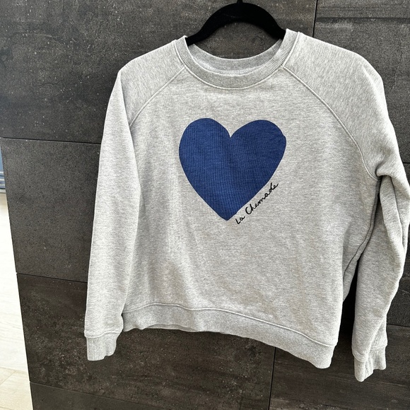 Sezane La Chamade Gray Sweatshirt Size M - Picture 7 of 10